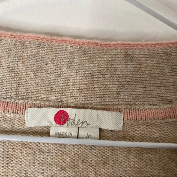 Boden Tan V-Neck Sweater - Picture 5 of 8